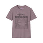 Mom Nutrition Facts Adult T-shirt