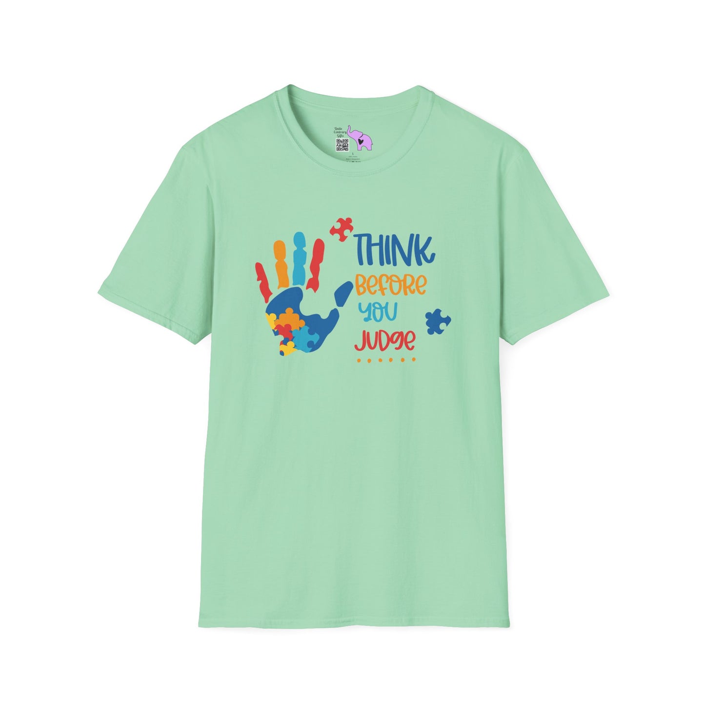 Think Before You Judge Autism Awarness Adult T-shirt