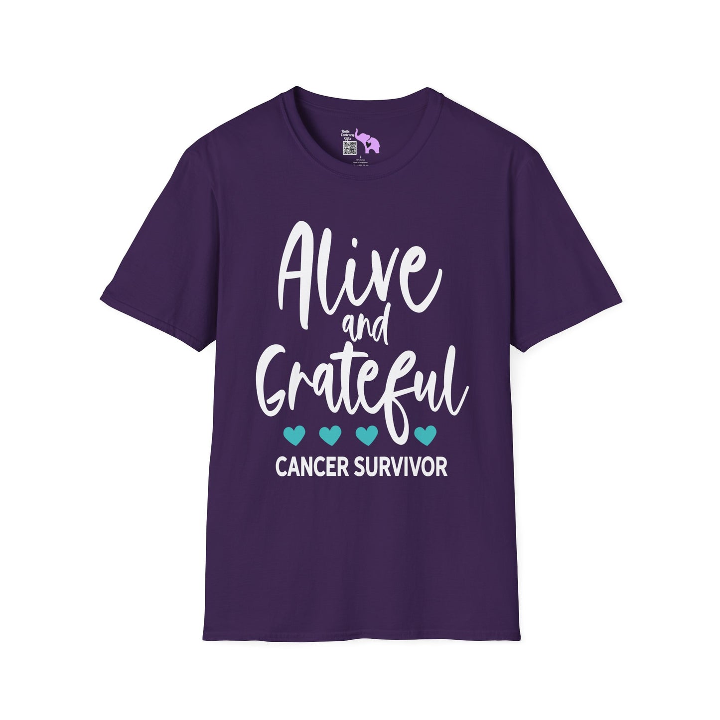 Alive & Grateful Cancer Survivor Adult T-shirt