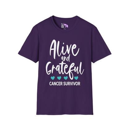 Alive & Grateful Cancer Survivor Adult T-shirt