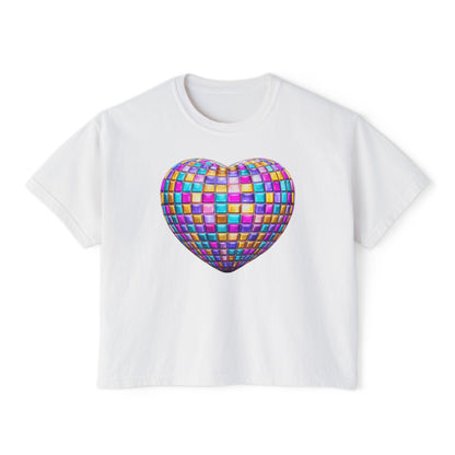 Heart in Blocks Women's Boxy Tee