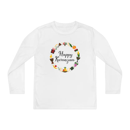 Happy Kwanzaa Wreath Youth Long Sleeve Tee