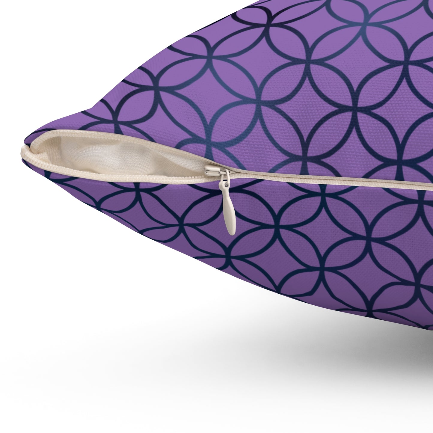 Geometric Circles & Diamonds Throw Pillow