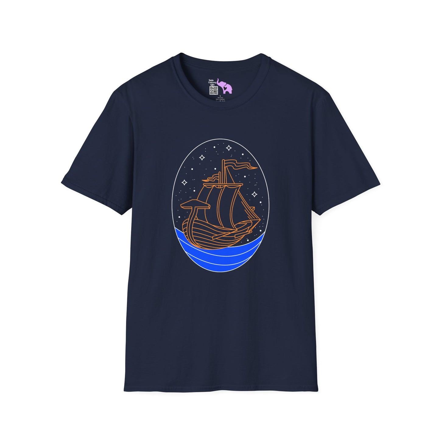 Vintage Viking Ship Adult T-shirt