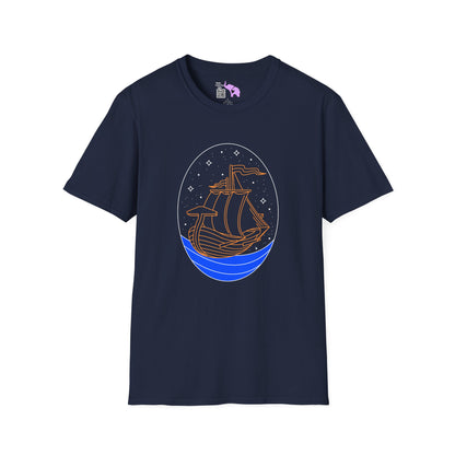 Vintage Viking Ship Adult T-shirt