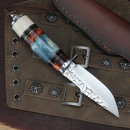 Elegant Damascus Outdoor Knife And Field Survival Knife