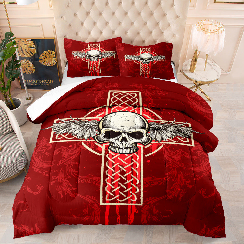 Gothic Skull Comforter Set – Dark Alternative Bedding Collection