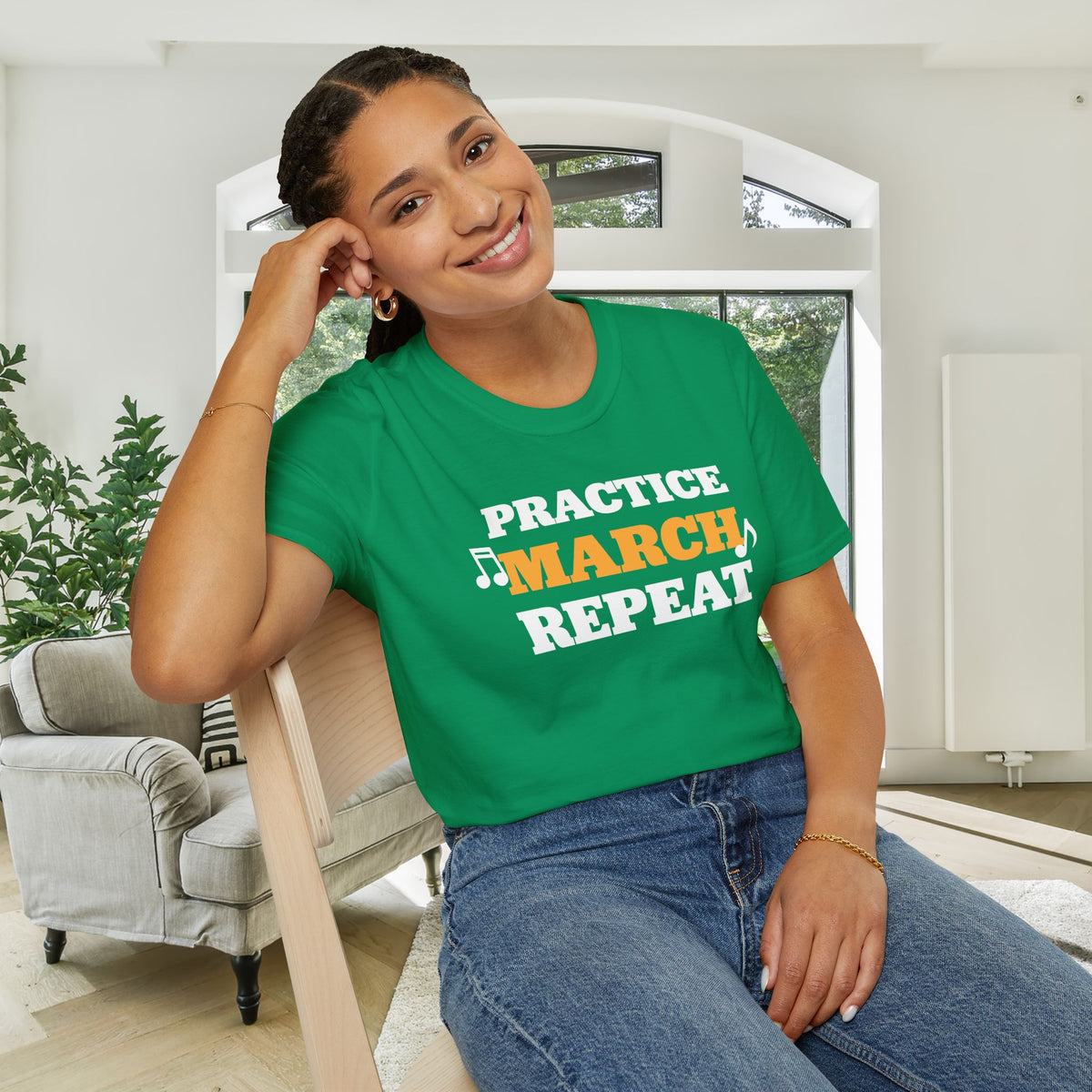 ""Practice March Repeat Adult T-shirt