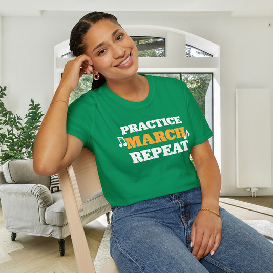 ""Practice March Repeat Adult T-shirt