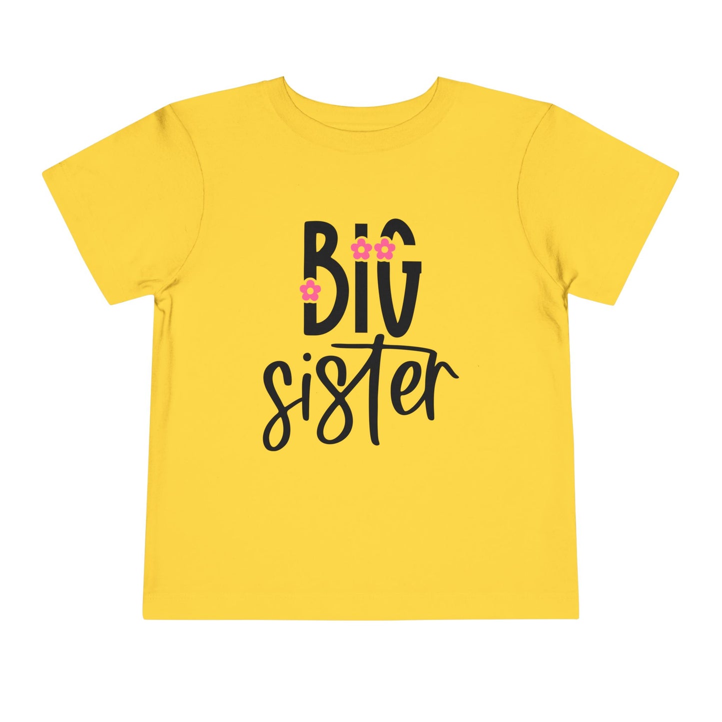 Big Sister (Pink Flowers) Toddler Tee