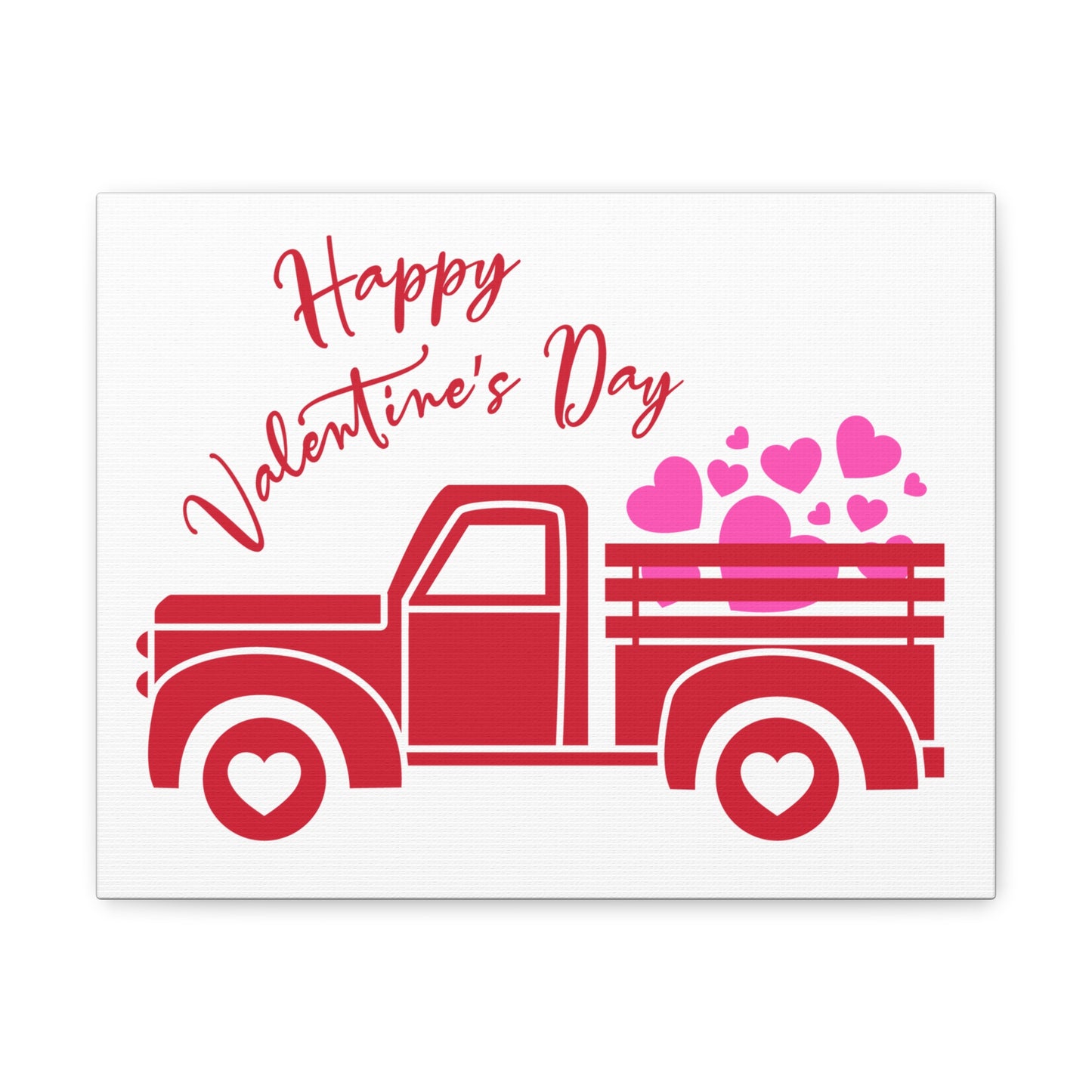 Happy Valentine's Day Classic Truck Canvas Horizontal Wraps w/o Frame