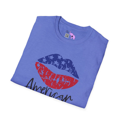 American Mama (Grunge Lips) Adult T-shirt