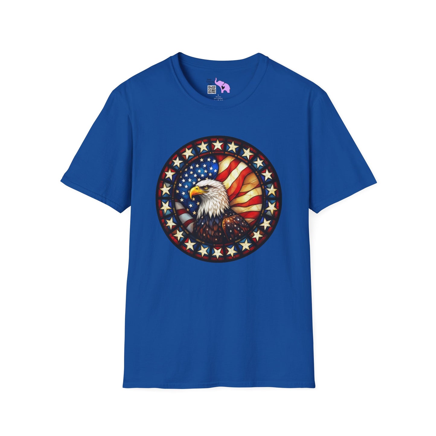 Stained Glass Eagle Adult T-shirt