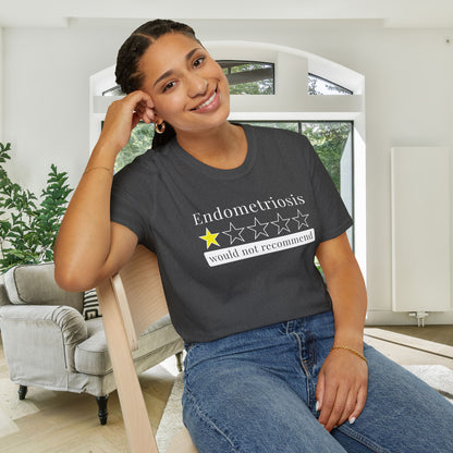 Endometriosis 1 Star Would Not Recommend Adult T-shirt