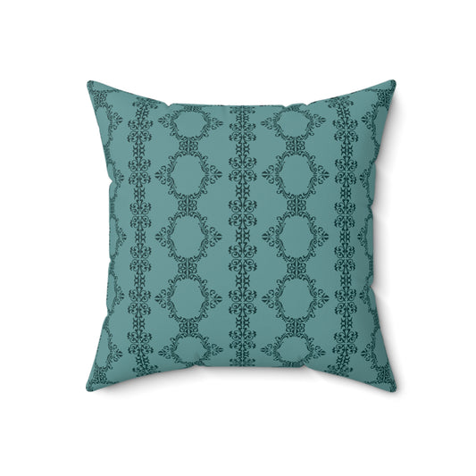 Teal Lace Pattern Duvet Bedding Set