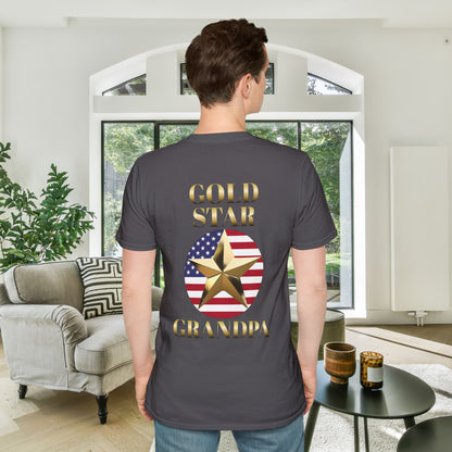 Gold Star Grandpa Forever Proud Adult T-shirt