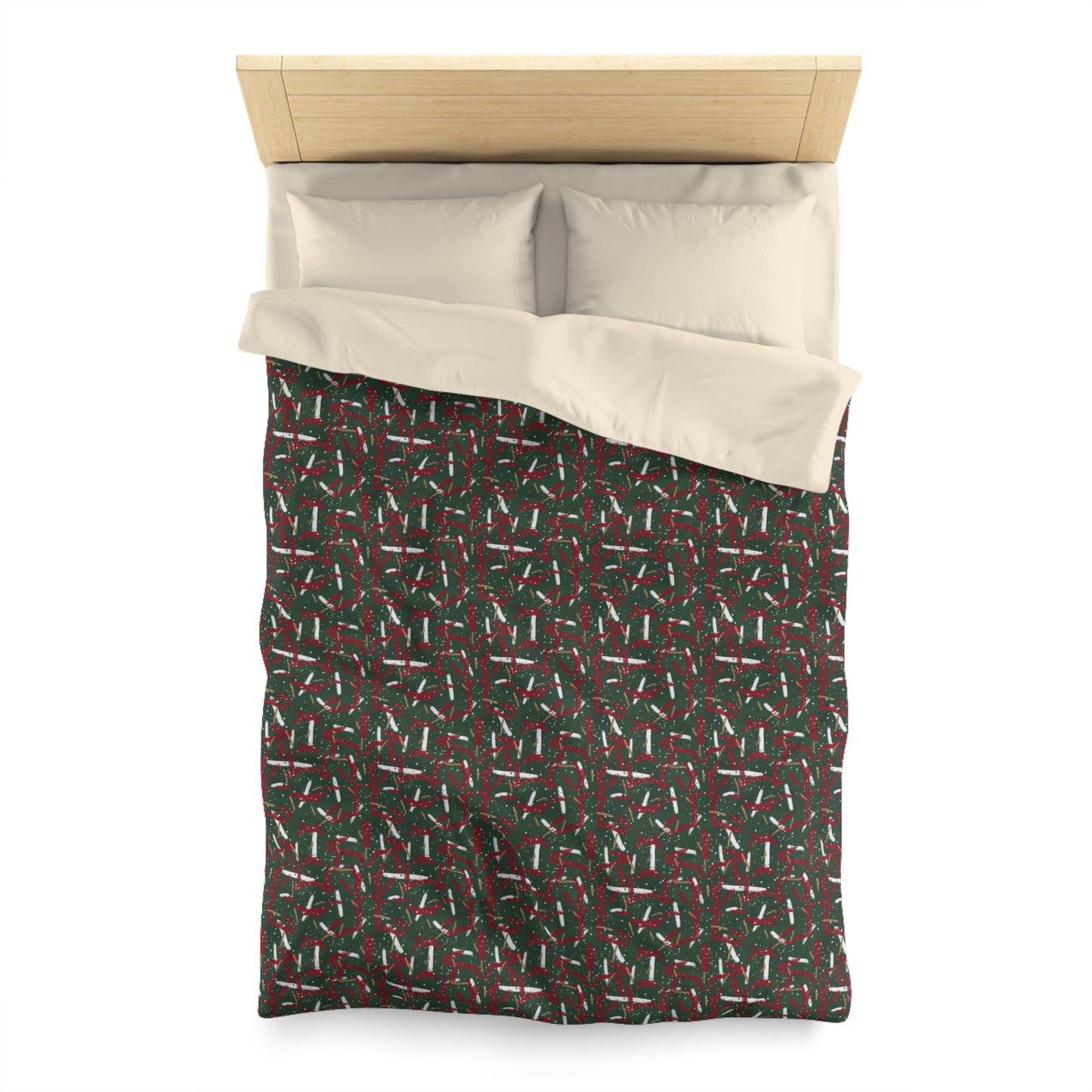 Holiday Brushstrokes Microfiber Duvet Cover