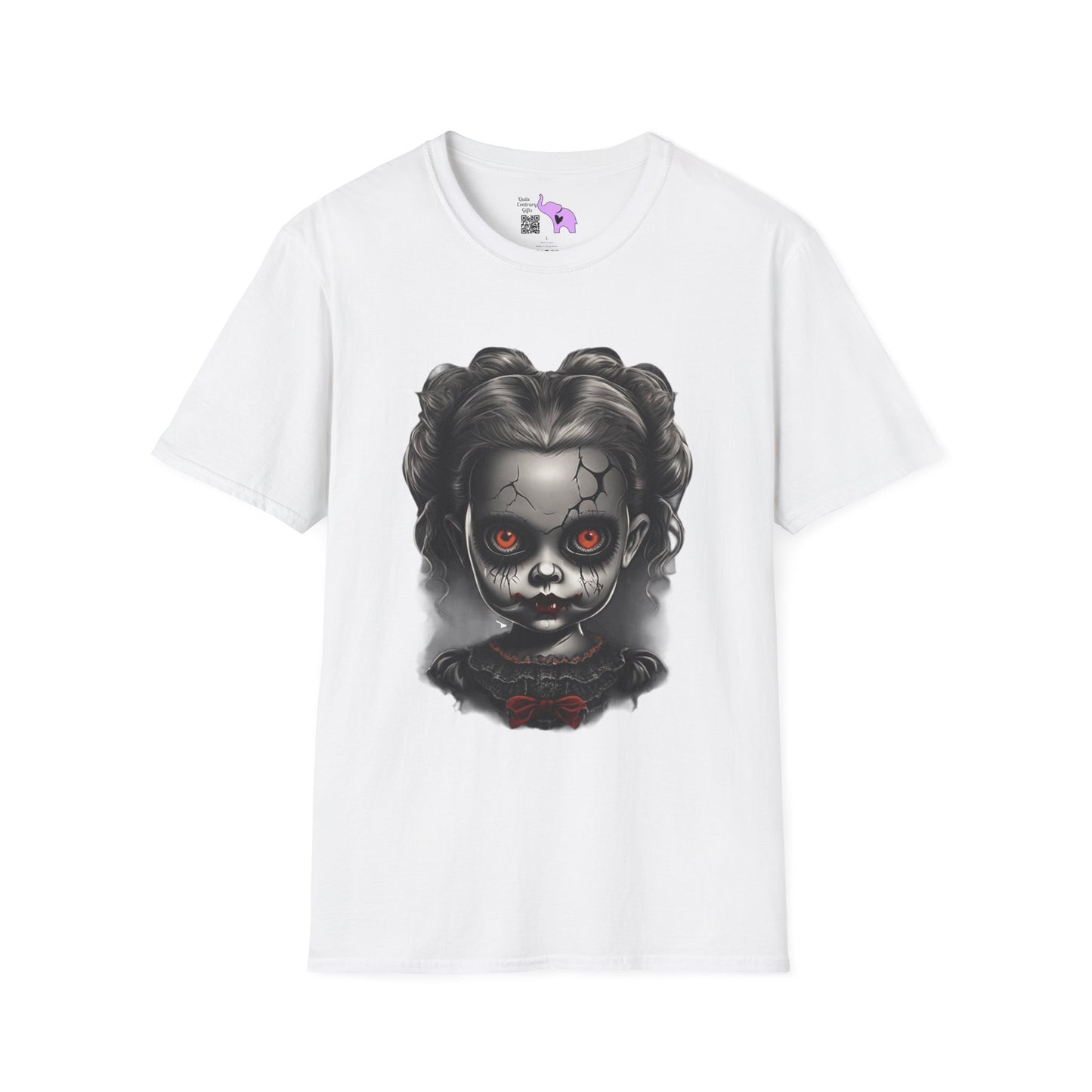 Creepy Girl Doll 2 Adult T-shirt