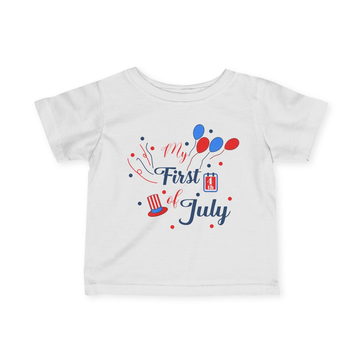 My First 4th of July (Balloons) Infant Soft T-Shirt