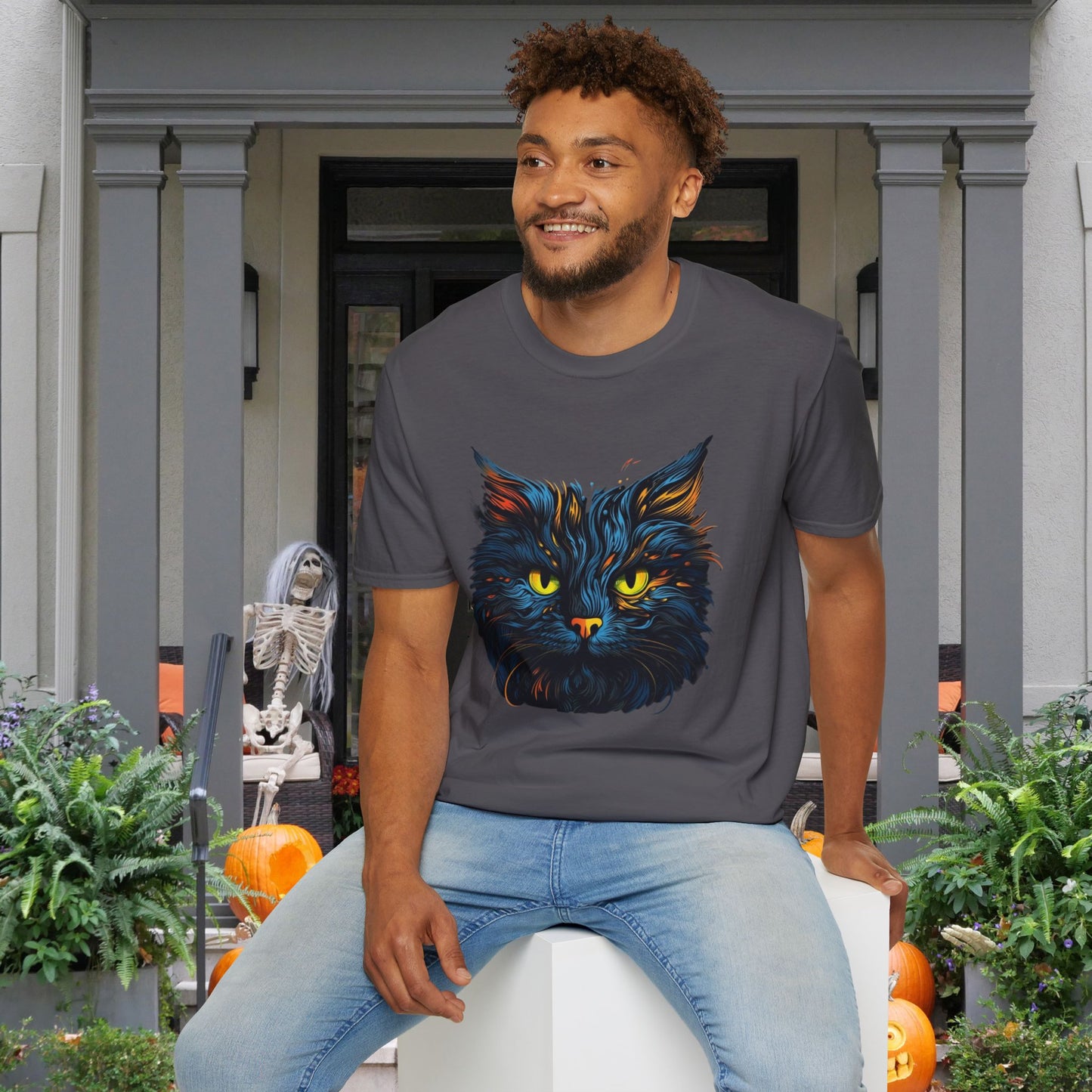 Creepy Black Cats 15 Adult T-shirt
