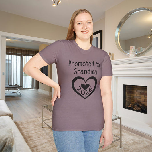 Promoted To Grandma 2026 Adult T-shirt