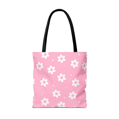 Pretty Petals & Dots Canvas Tote Bag