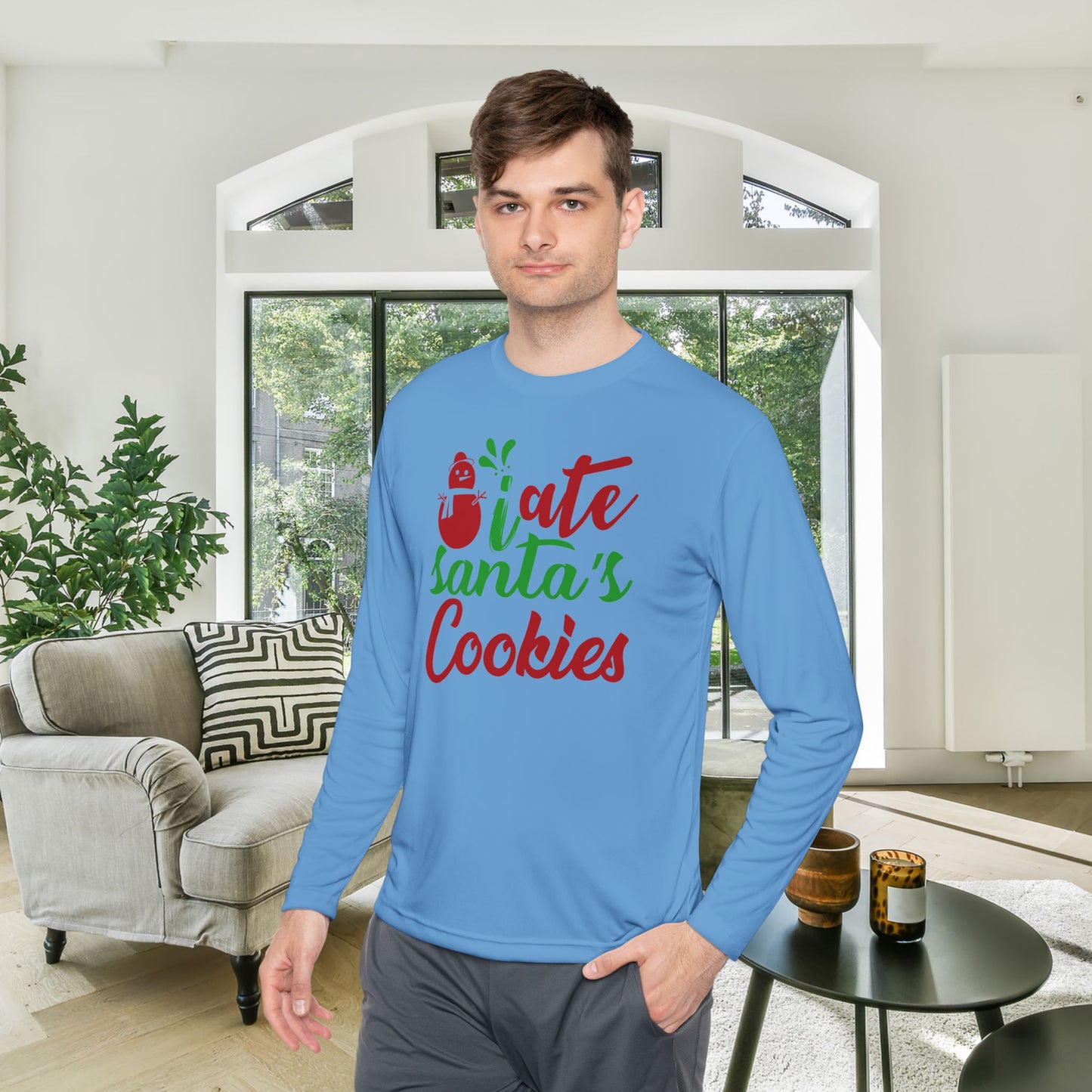 I Ate Santa's Cookies Adult Long Sleeve Tee