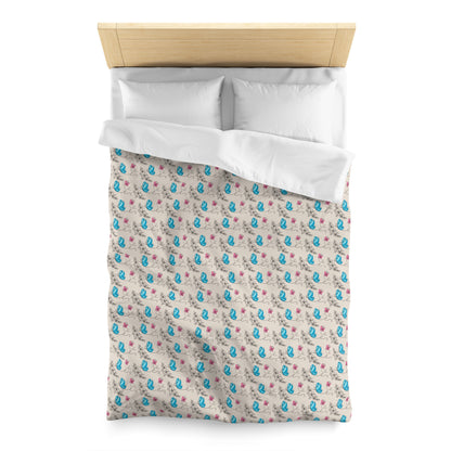 Butterfly Doodles Microfiber Duvet Cover