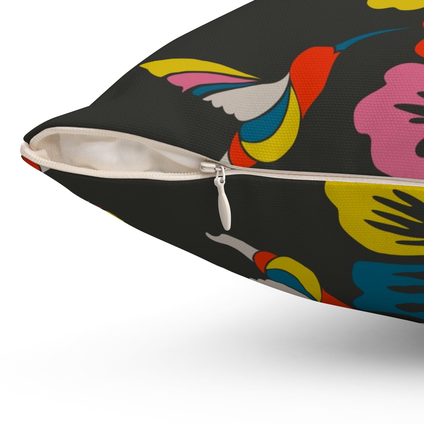 Hummingbirds & Hibiscus Flowers Throw Pillow