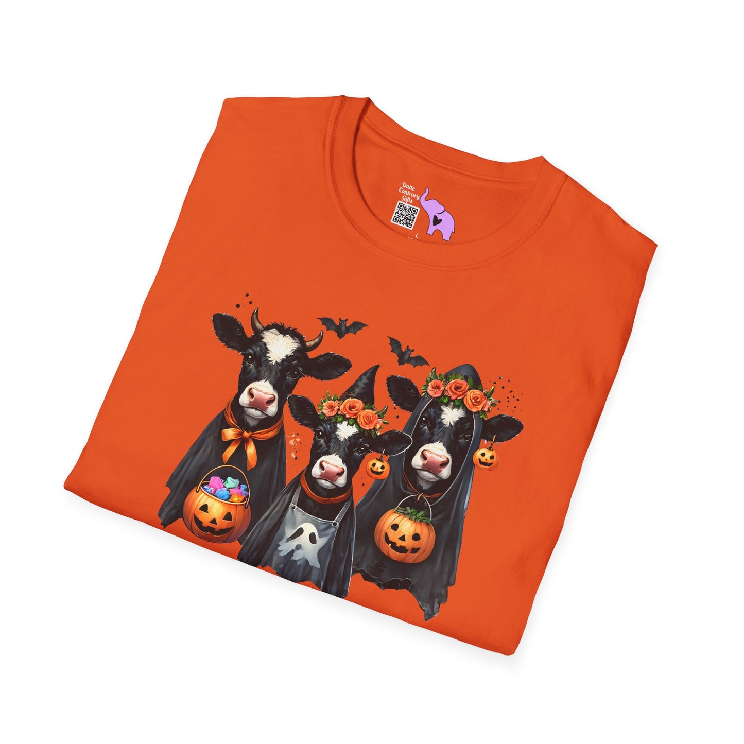 Trick or Treating Cows Adult T-shirt