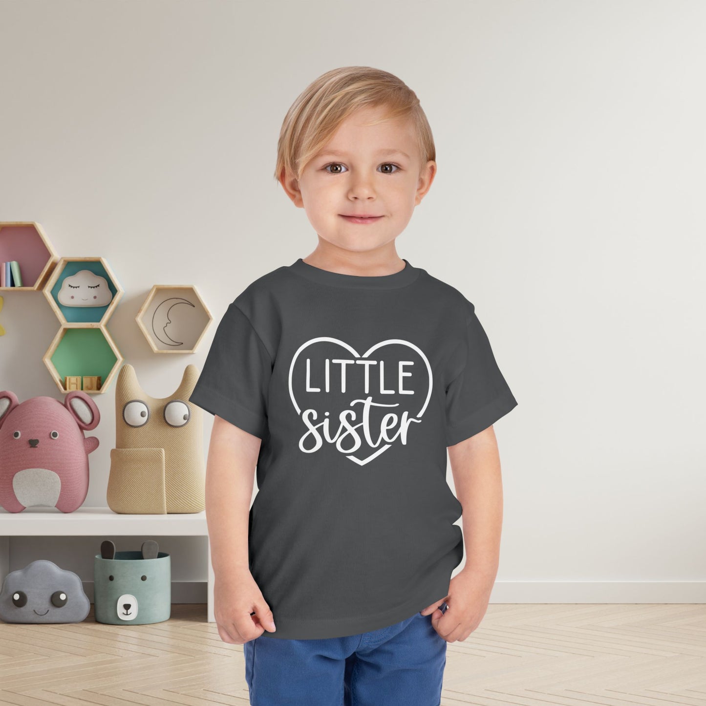 Little Sister (Heart) Toddler Tee