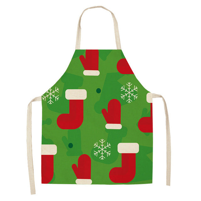 Christmas Series Cotton And Linen Aprons Variety