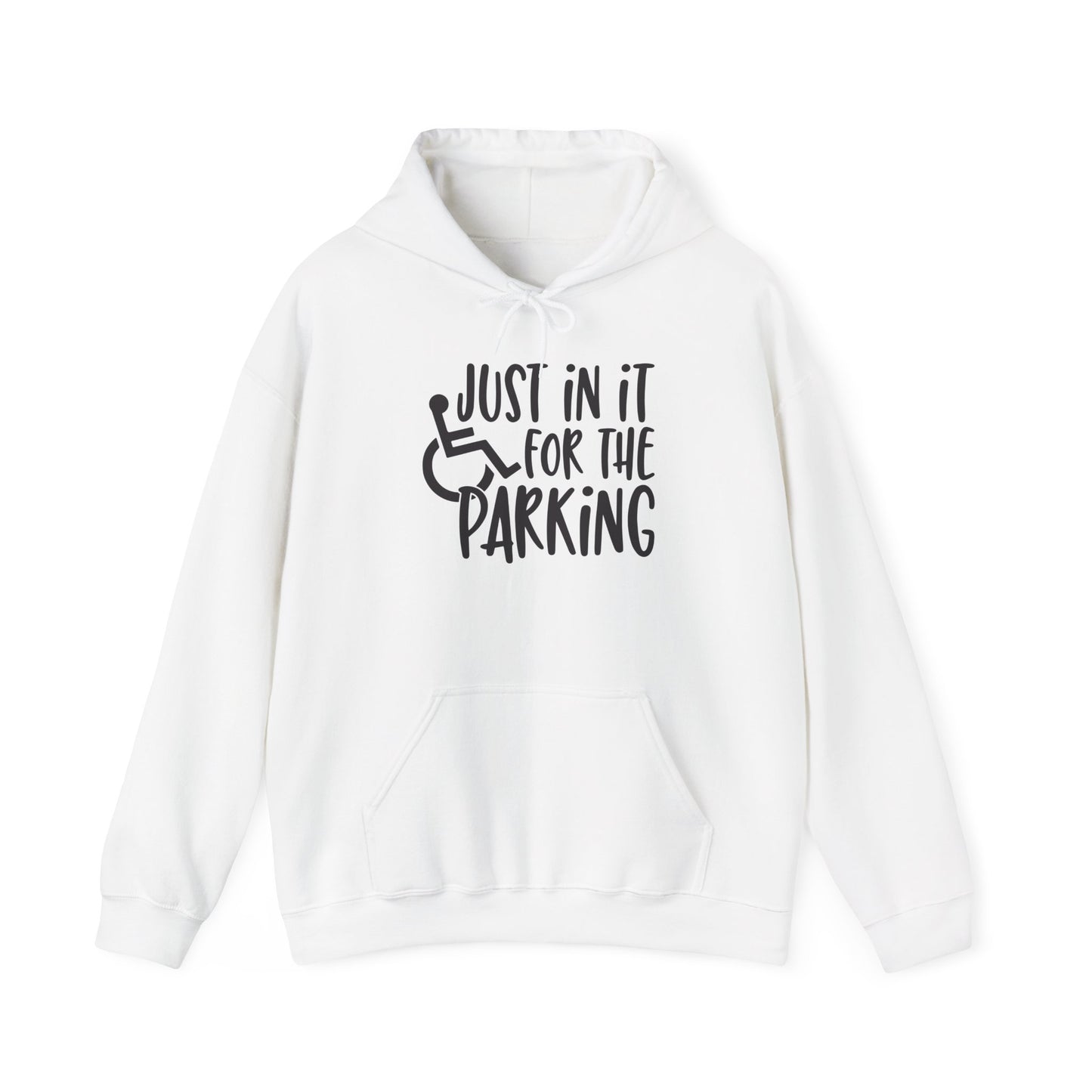 Just In It For The Parking (Wheelchair User) Adult Heavy Blend™ Hoodie