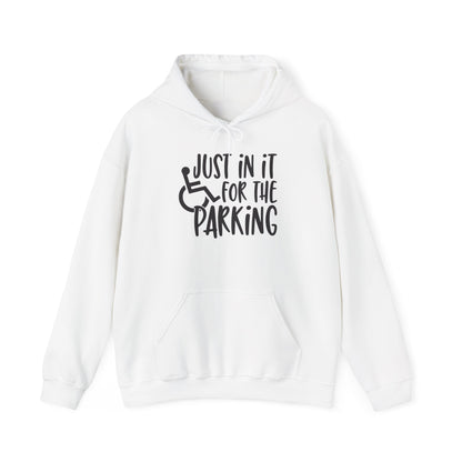 Just In It For The Parking (Wheelchair User) Adult Heavy Blend™ Hoodie