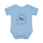 Blue Milestone Wreath Onesie-Three Weeks