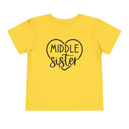 Middle Sister (Heart) Toddler Tee