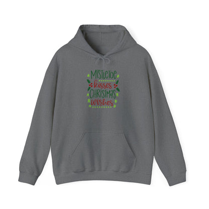 Mistletoe Kisses Christmas Wishes Heavy Blend™ Hooded Sweatshirt