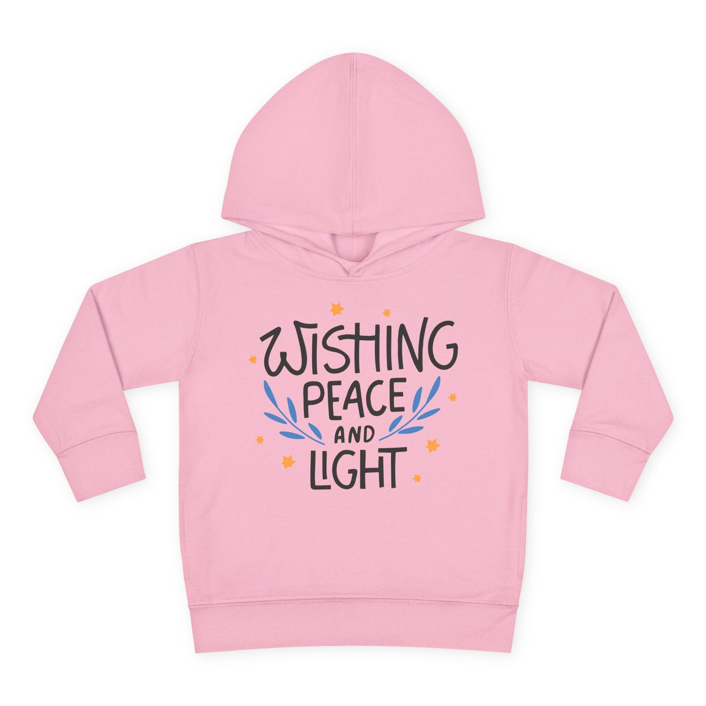 Hanukkah Wishing Peace & Light 3 Toddler Pullover Fleece Hoodie
