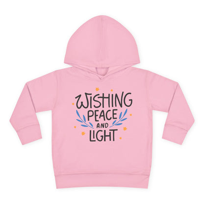 Hanukkah Wishing Peace & Light 3 Toddler Pullover Fleece Hoodie