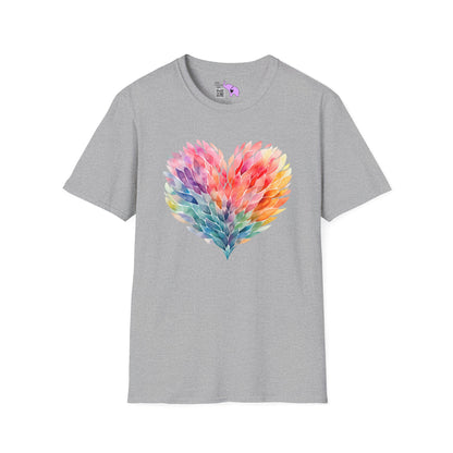 Feathery Heart Adult T-shirt