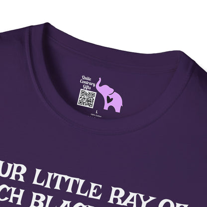 Your Little Ray of Pitch Black Has Arrived (Rainbow) Adult T-shirt