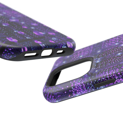 Purple Raindrops MagSafe® Compatible Tough Case for iPhone