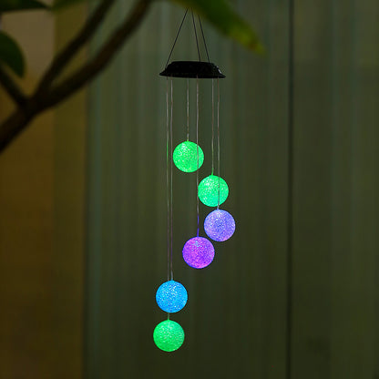 Solar LED Wind Chimes Variety Round, Heart, & Star