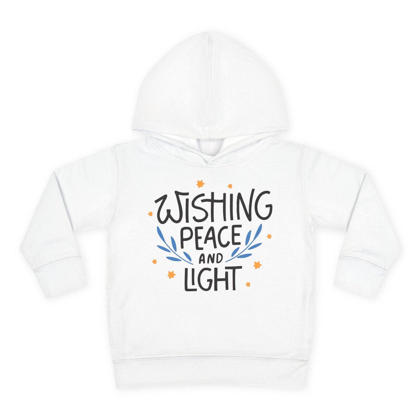 Hanukkah Wishing Peace & Light 3 Toddler Pullover Fleece Hoodie