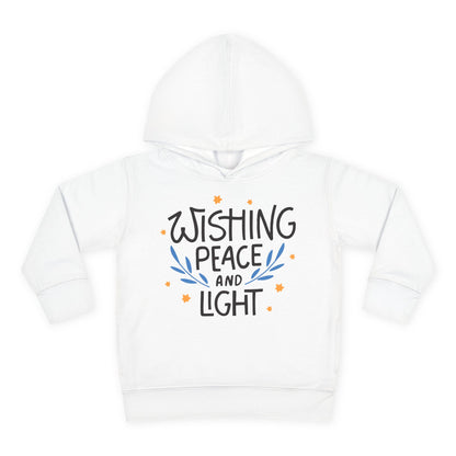 Hanukkah Wishing Peace & Light 3 Toddler Pullover Fleece Hoodie