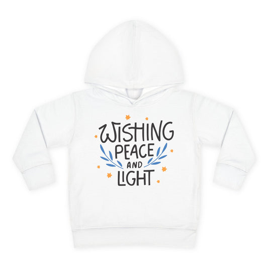 Hanukkah Wishing Peace & Light 3 Toddler Pullover Fleece Hoodie
