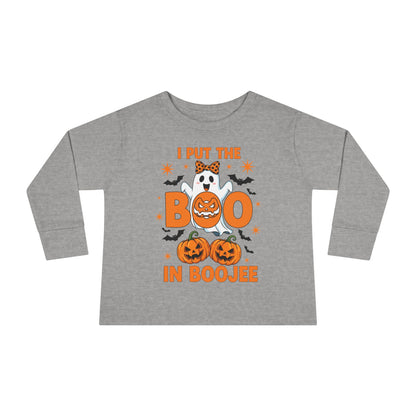 I Put the Boo in Boojee Toddler Long Sleeve Tee