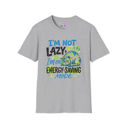 ""I'm Not Lazy, I'm On Energy Saving Mode (Cat) Adult T-shirt