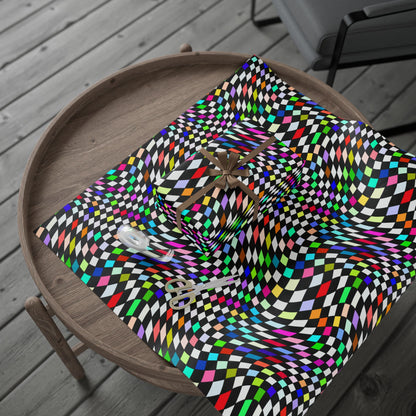 Warped Colorful Checkered Wrapping Paper