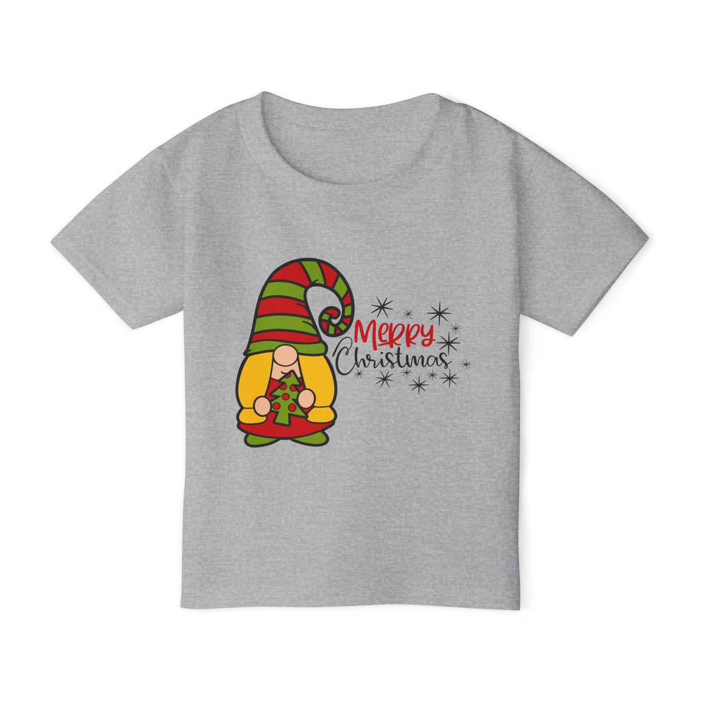 Merry Christmas Girl Gnome Heavy Cotton™ Toddler T-shirt
